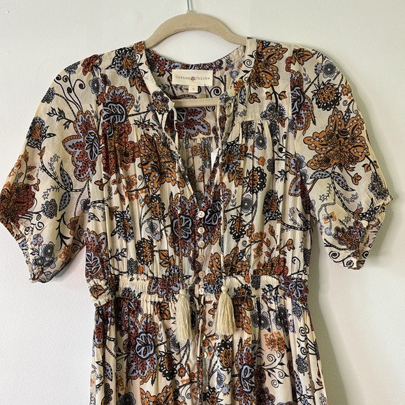 NWT Anthropologie Cotton Chicks Flowy Floral Peasant Sleeve Maxi Dress Small - Picture 7 of 11